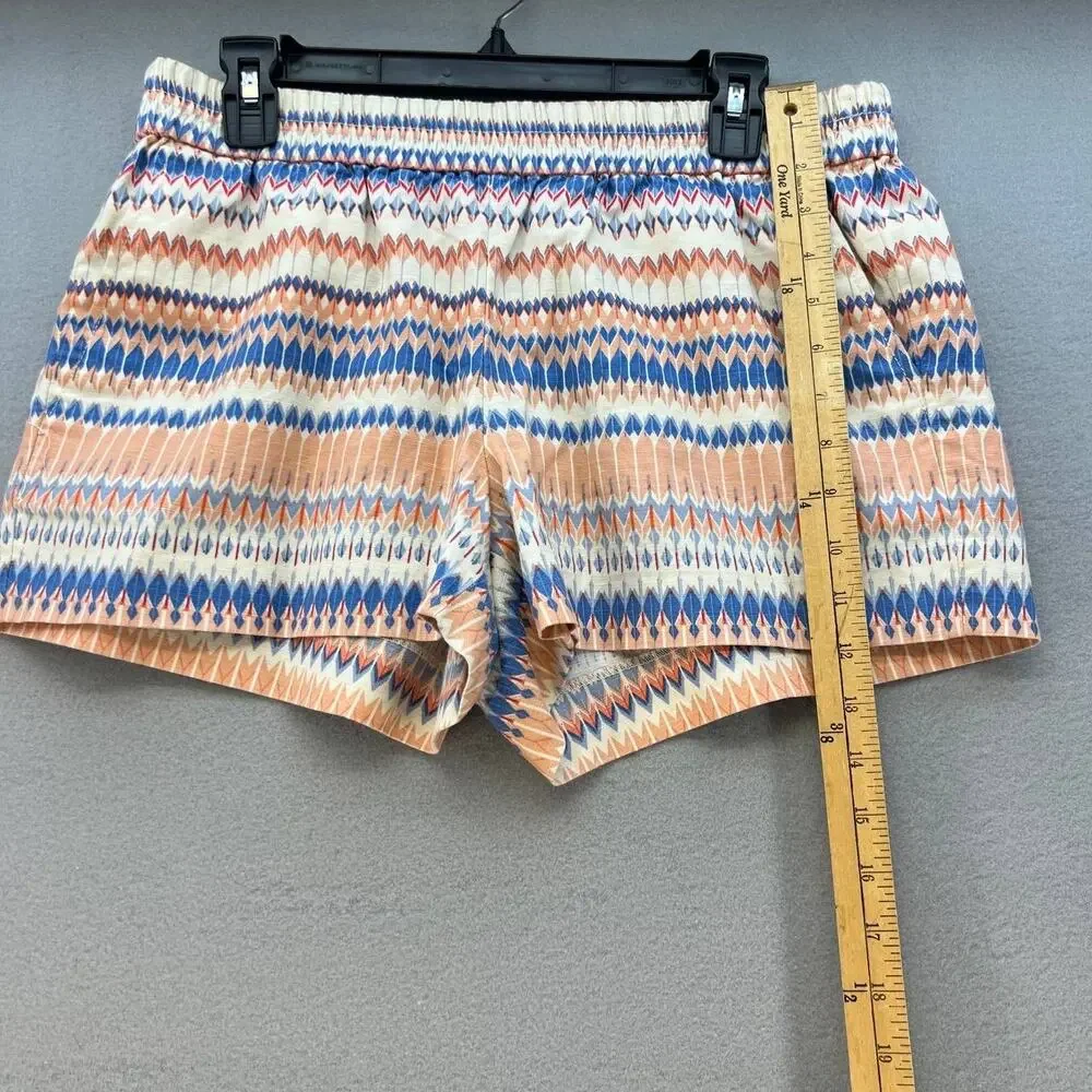 J. Crew Women's Shorts Size 10 Linen Blend Geometric Print Preppy - Picture 4 of 11